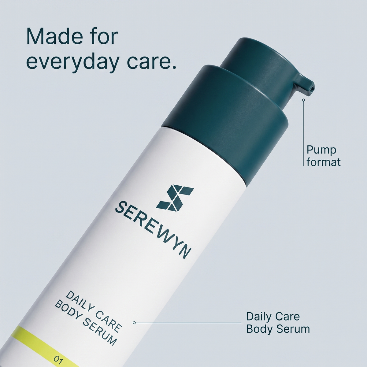 Close-up of the Serewyn pump format